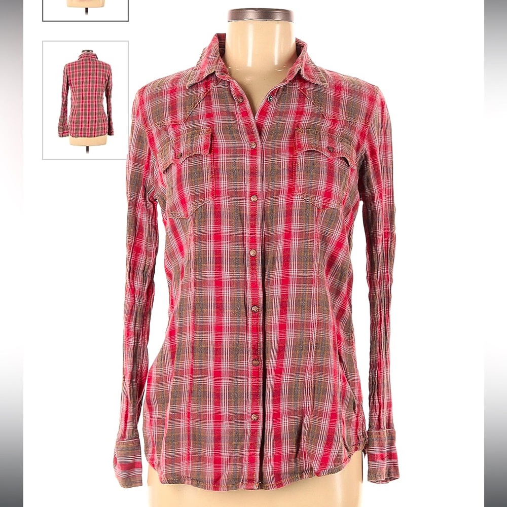 Ryan Micheals Long Sleeve Snap Western Shirt Size S